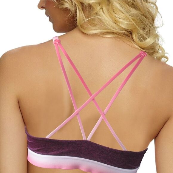 VS Unlined Triangle Strappy Bralette Plum Medium - Picture 2 of 6